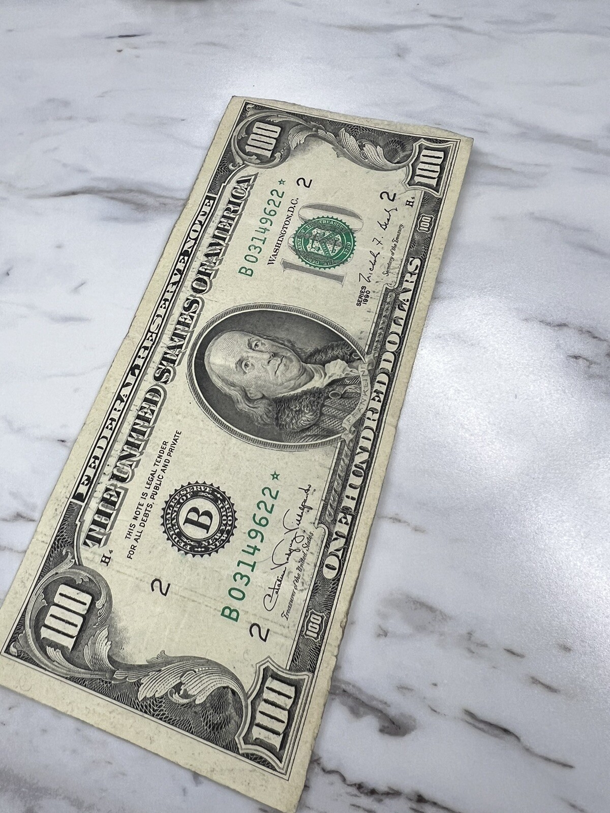 1990 Hundred Dollar Bill - so0hg9e