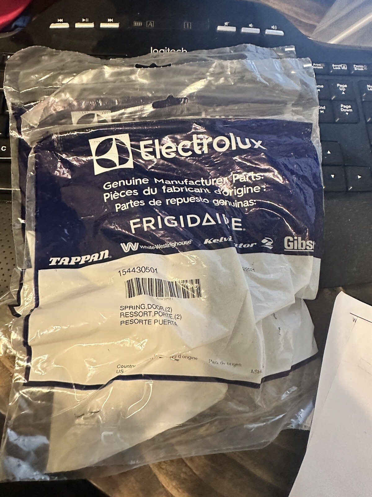 Frigidaire Dishwasher Door Spring 154430501 717449081513 eBay