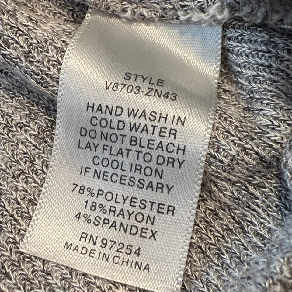 Suéter con Capucha One Clothing en Gris Jaspeado Negro Cordón y Rayas en los Brazos Talla M Foto 4 de 4