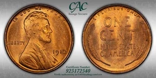1910 CAC MS66RD Red CACG Lincoln Wheat Cent