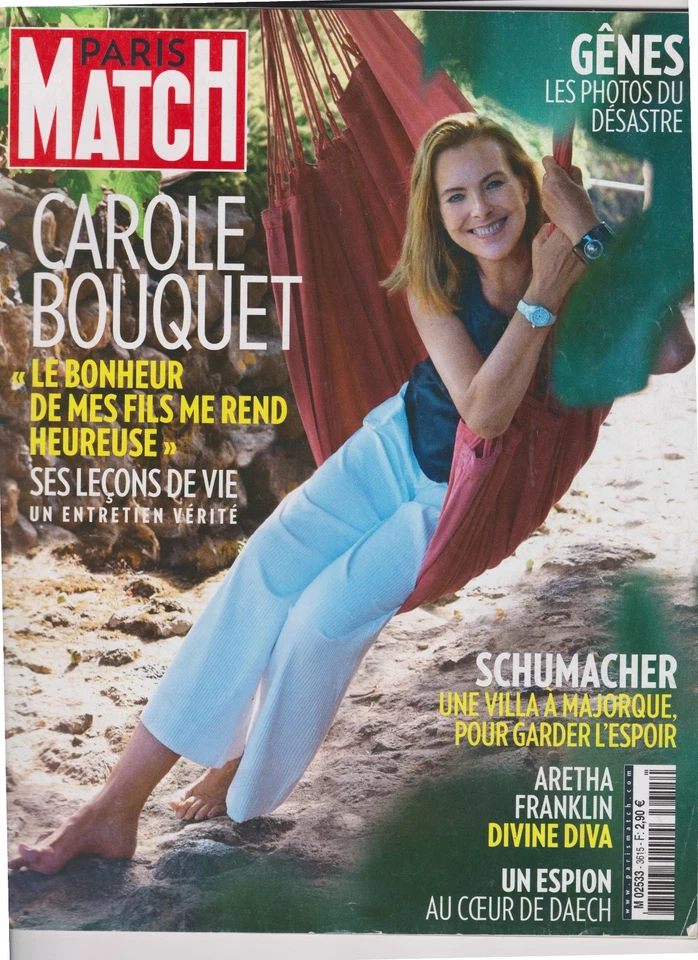 MATCH N°3615-23/08/2018-CAROLE BOUQUET -GENES-SCHUMACHER-ARETHA FRANKLIN- - Photo 1/1