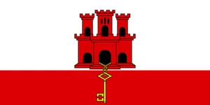 Gibraltar Flag Self Adhesive Vinyl Sticker
