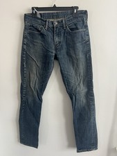 Levi's 511 Jeans Mens 32x31 Blue Stretch Skinny Fit Distressed Tag 31x32