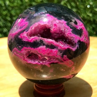 310G Rare Rose Pink Aquatic Agate Ball Crystal Sphere Specimen Healing Reiki