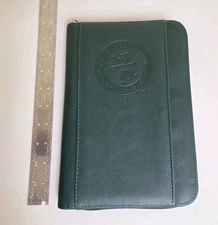 New Green Leather 5x7  Zipper Portfolio Michigan Golf Association 2013 Seville