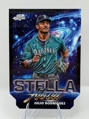 2025 Cosmic Chrome Julio Rodriguez Black /10 Stella Nova Case Hit Mariners SSP