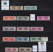 WC1_32090. TRIESTE FTT. Rare 1949-52 parcel post set. Sc.Q13-Q25. MNH