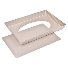 13"×9" with Removable Loose Bottom Non-Stick Oblong Quiche Bakeware