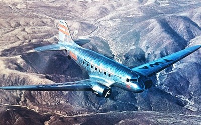 TWA Douglas DC-3 Inflight Postcard