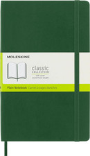 Classic Notebook, Soft Cover, Large 5" X 8.25" Plain/Blank, Myrtle Green, 192