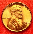 1948-D Lincoln Wheat Cent Penny GEM RED BU From an Original Bank Roll