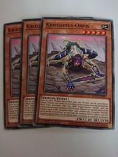 Yu Gi Oh Karten 3x Kriegsfels-Orpis