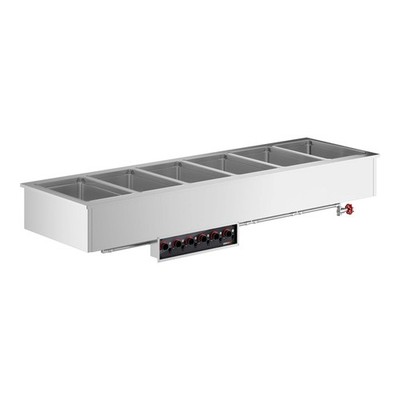 Six Pan Full Size Insulated Drop-In Hot Food Well - 208/240V