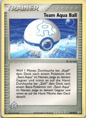 Pokémon Team Aqua Ball 75/95 EX Team Magma vs Team Aqua 2005 Deutsch