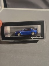 MC 1:64 NISSAN SKYLINE GT-R R34 BLUE NISMO SCALE DIECAST In Protector Case 
