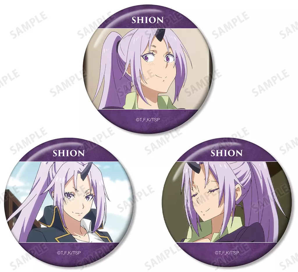 Reincarnated as a Slime Badge Set of 3 Shion Scene Can Badges, 56mm, Collectible