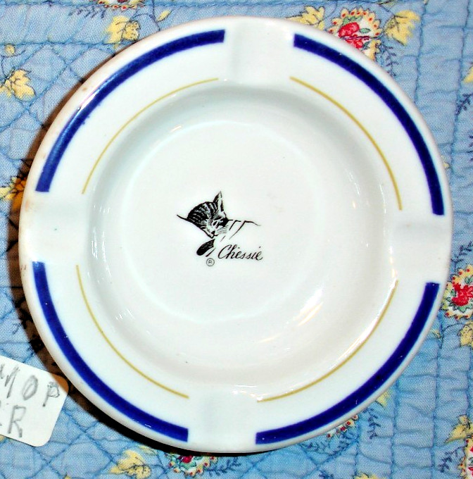 CHESAPEAKE & OHIO CHESSIE ASHTRAY/SYRACUSE 91H-1962"/4" DIAM/1" DEEP/VERY RARE!