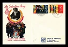 Dr Jim Stamps Great Britain Salvation Army 2V Set First Day Cover Creased