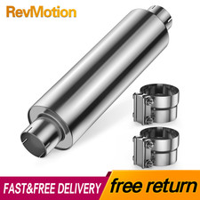 5 In 5 Out Polished Stainless Diesel Muffler 30 Straight Through Exhaust