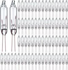 Mudder 3.5 Volt Clear Mini Christmas Tree Replacement Bulbs for 