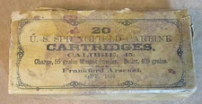 Indian Wars Cartridge Box 1875 Frankford Arsenal Custer Little Bighorn Carbine
