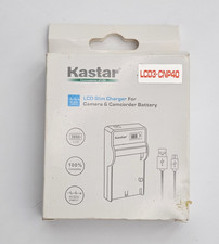 New Kastar LCD Slim Battery Charger LCD3-CNP40 for Sony NP-FP And NP-FH Series