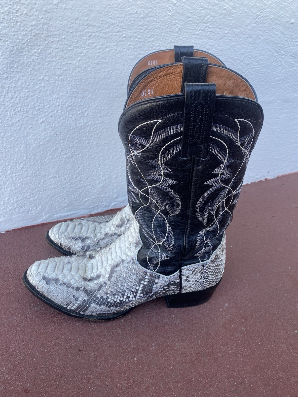 Dan Post Python Boots Genuine Men Size 10.5D - image 1