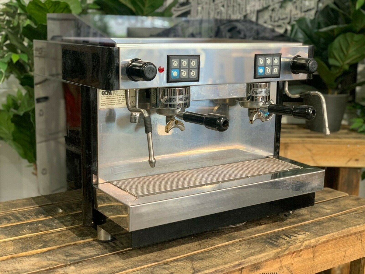 ECM RAFFAELLO MEGALINE A 2 GROUP BLACK & STAINLESS ESPRESSO COFFEE
