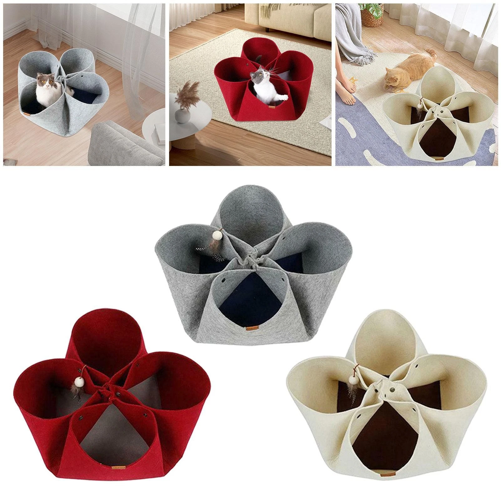 Cat Tunnel Mat Cat Tunnel Bed Cat Nest Cat Hideout DIY Cat Mat Pet Bed House for