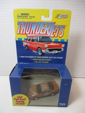 Johnny Lightning Thunderjets Slot Car Body STOCK CAR 84 Brown 