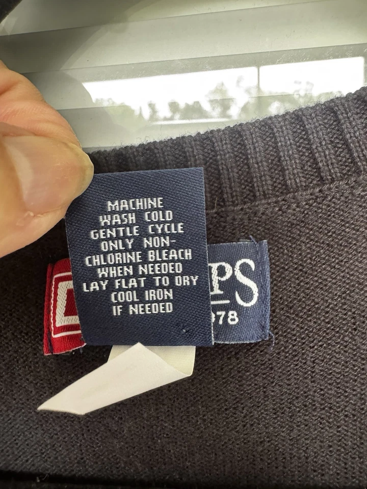 Chaps Ralph Lauren Sweater Vest Large 14-16 Red Preppy Argyle Knit Men/boy - Image 4 of 4