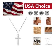 Lovely 14k Gold Plated Cross Necklace for Women - Hypoallergenic  Gift Boxed