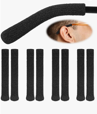 ValueBargain Glasses Arm Cushion, 4 Pairs Anti-slip Elastic Ear Pads for Glasses