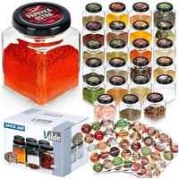 GewüRzglas GewüRzgläSer GewüRzbehäLter Aus Glas 100 Ml 24 Stk. + 90 Etiketten