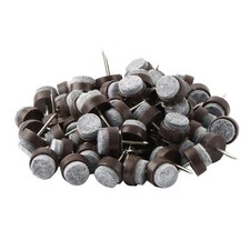 50x Table Chair Leg Floor Felt Pad Skid Glide Slide DIY Nail Protectors 17mm Dia