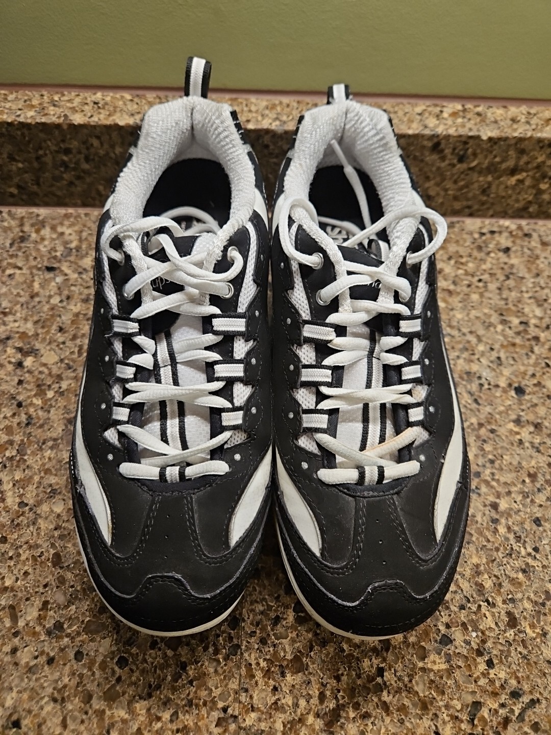 Skechers Shape Ups Shoes Womens 9 Black White Walking Toning Fitness 11809