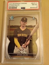 2023 Bowman Chrome Prospects Ethan Salas #BCP171 Graded PSA 8 Baseball Card