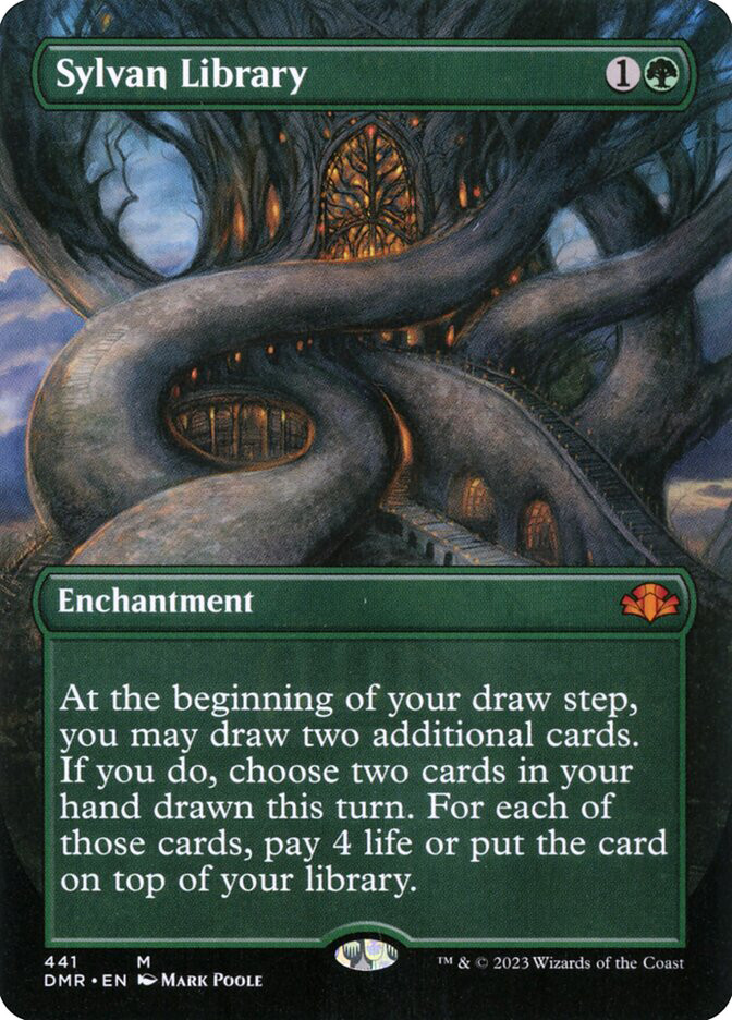 MTG Sylvan Library Borderless - Dominaria Remastered #441