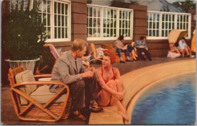 1950 DUCHESS OF IDAHO MGM Movie Linen Adv. Postcard Van Johnson Esther Williams