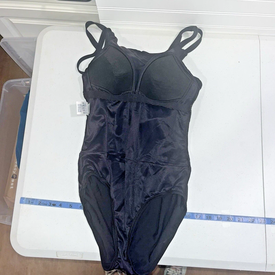 Traje de baño Lands End para mujer de una pieza falda negra 4 preppy modesto clásico mínimo Foto 4 de 4