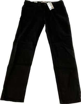 Mng Man Mango Denim Jeans Mens Size 34 Black Slim