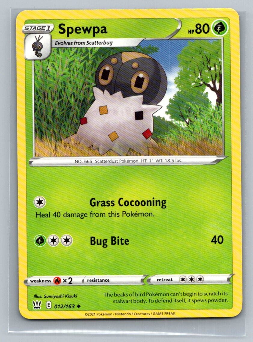 Spewpa 12/163 Battle Styles Uncommon Pokémon TCG 2021
