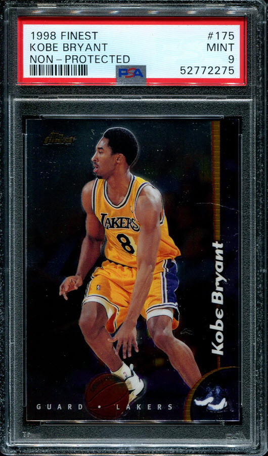 PSA 9 MINT 1998 FINEST KOBE BRYANT NON-PROTECTED #175 LAKERS 72275 