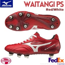 MIZUNO Tacchetti Calcio Rugby WAITANGI PS Rosso/Bianco R1GA1900 01 Super Larghi NUOVI