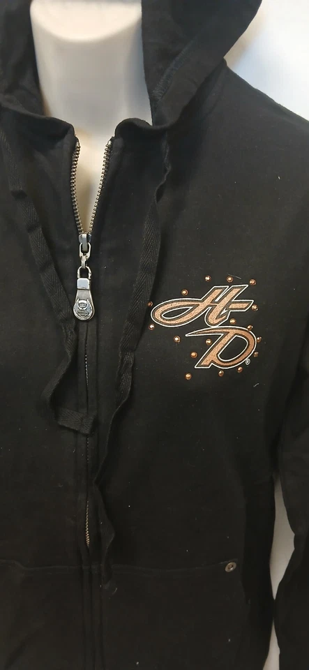 Harley Davidson женщин 105-летие длинным рукавом белая рубашка с капюшоном новый - Изображение 4 из 4