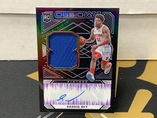 2020-21 Panini Obsidian Rookie Patch Auto Saddiq Bey /49