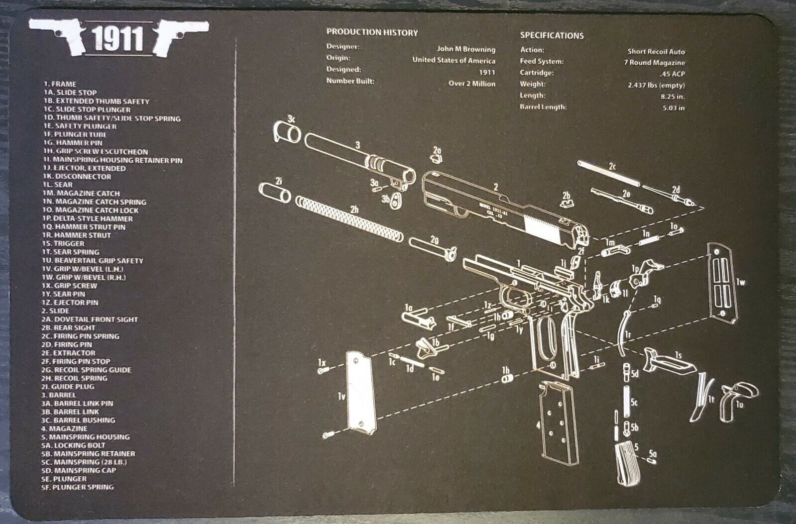 Direct sale of manufacturer 1911 Pistol Mat 11
