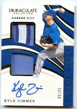 2019 PANINI IMMACULATE JERSEY PATCH RPA KYLE ZIMMER #5/25 AUTO ROYALS 