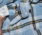 K8 BABY GAP 4T Boys Fully Lined Blue Cotton Plaid button Up Long Sleeve Shirt — photo 3