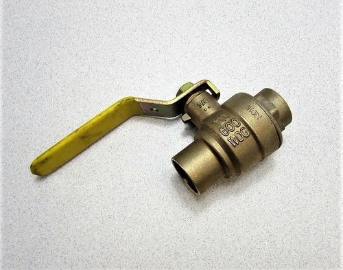Watts LF-FBVS-3C Brass Ball Valve 3/4" Sweat Fit WOG New
